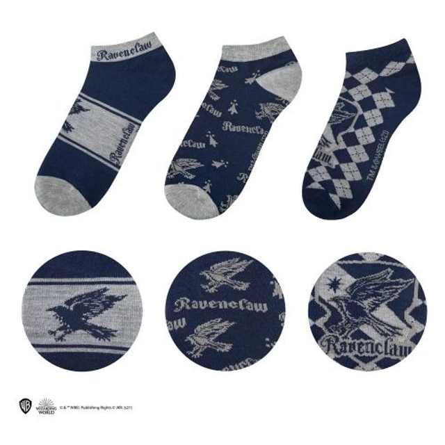 Lot de 3 paires de chaussettes courtes Serdaigle - Harry Potter