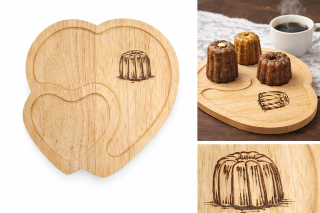 Assiette coeur à Cannelés