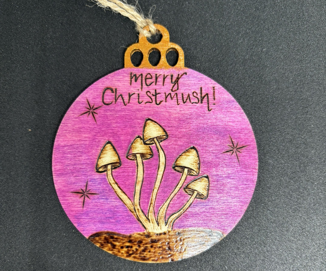 Merry christmush hanging decoration (purple) 