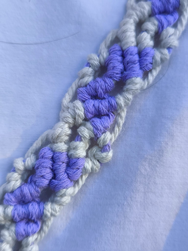 Tour de cou bleu lavande