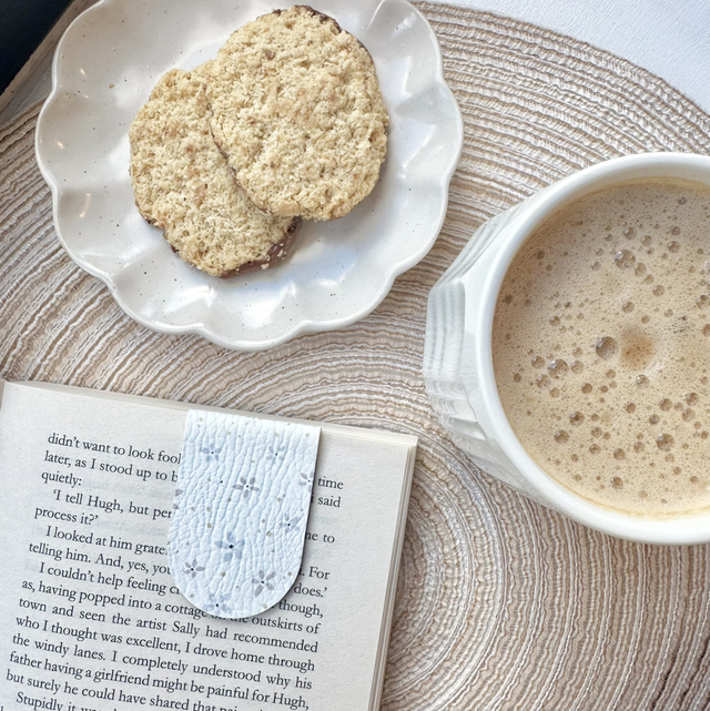 Ditsy Floral - Faux Leather Magnetic Bookmark 