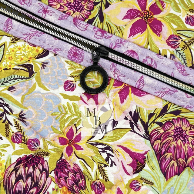 Bold Floral Signature Zipper Pouch - Flower Market Fabric