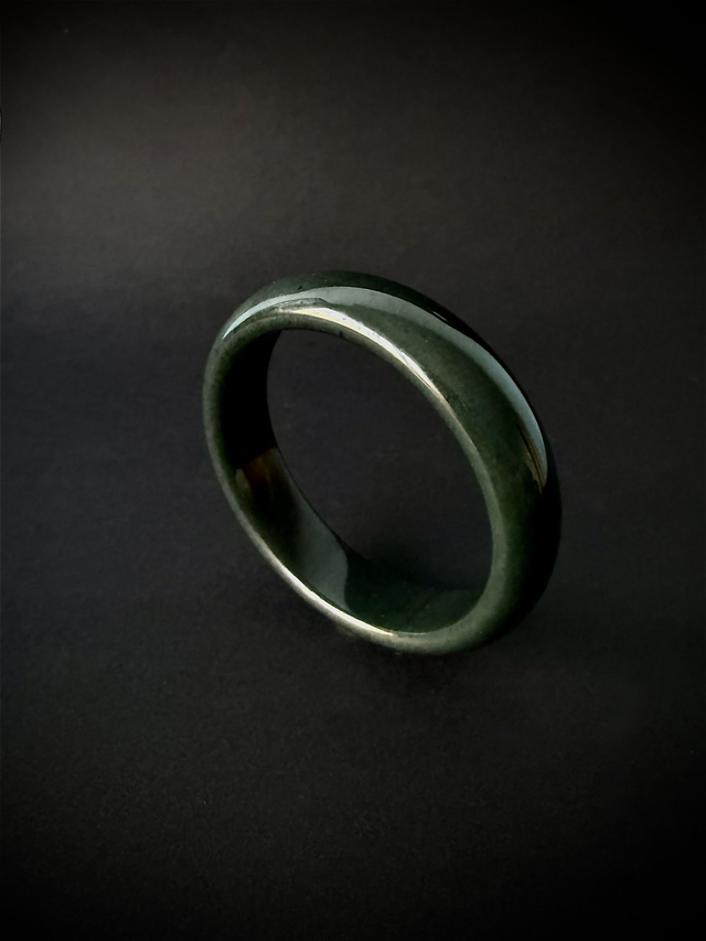 Bracelet en jade Hetian vert foncé