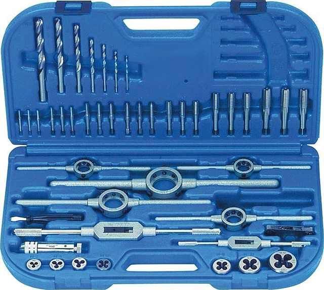 Zira Handgewindebohrersatz HSSG mit Spiralbohrern M 3 -M 12 im Kunststoffkoffer, 45-teilig