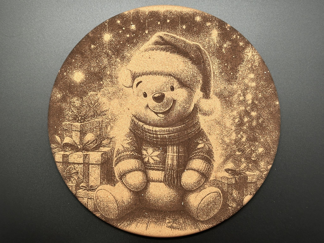 Sous-plat en liège gravé W