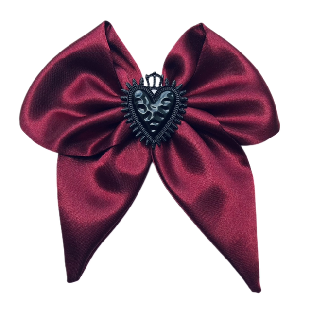 Barrette à cheveux -  Dark Ex Voto satin