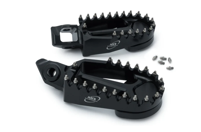 KTM SX-F SMR 23-24 AS3 SUPERMOTO FOOT PEGS BLACK ( 125 SX XC 250 300 SX 2023 250 300 350 450 XC XC-F 23-25 250 350 450 )