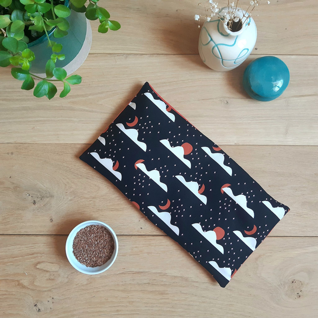 Bouillotte sèche aux graines de lin bio - Moyenne / Nuit céleste