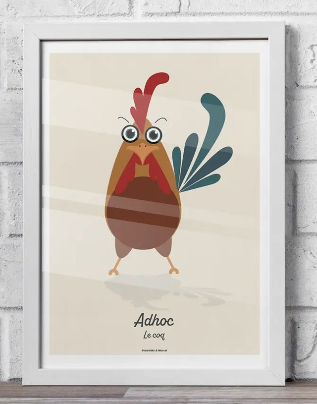 41 - Affiche enfant coq