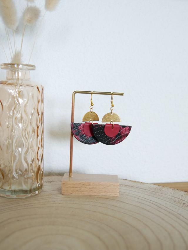 ZÉLIE python noir / rouge