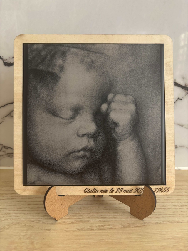 Gravure photo sur carrelage 15x15cm