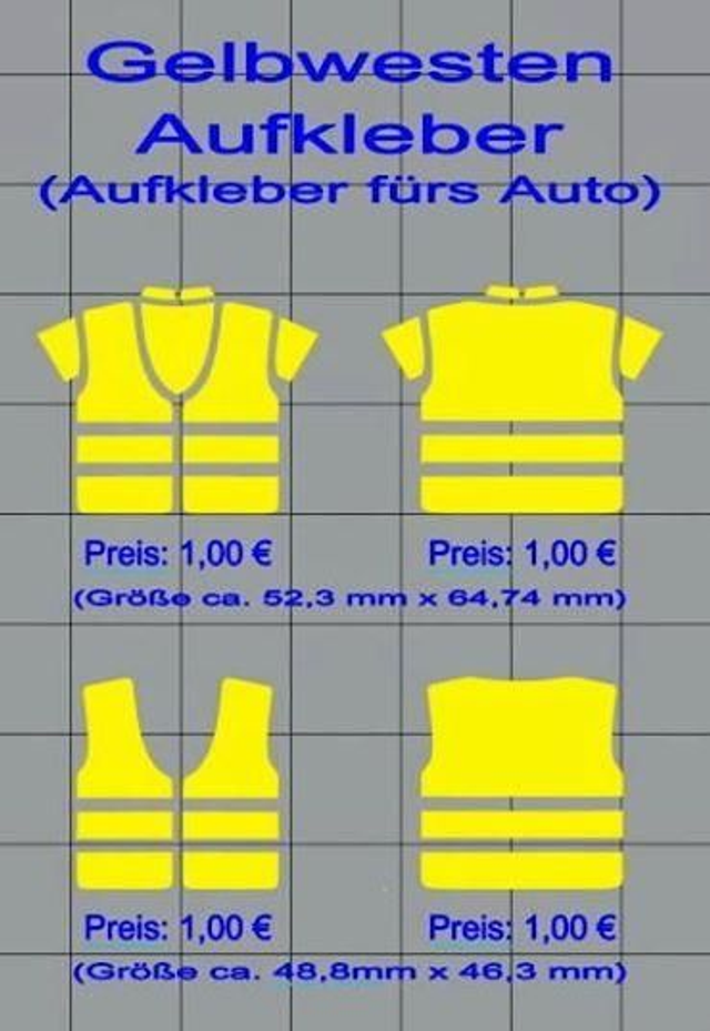 Gelbwesten Aufkleber