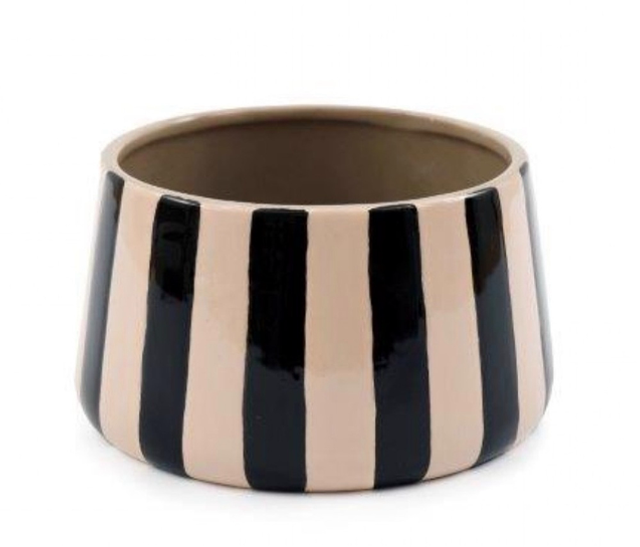 Black Striped Planter