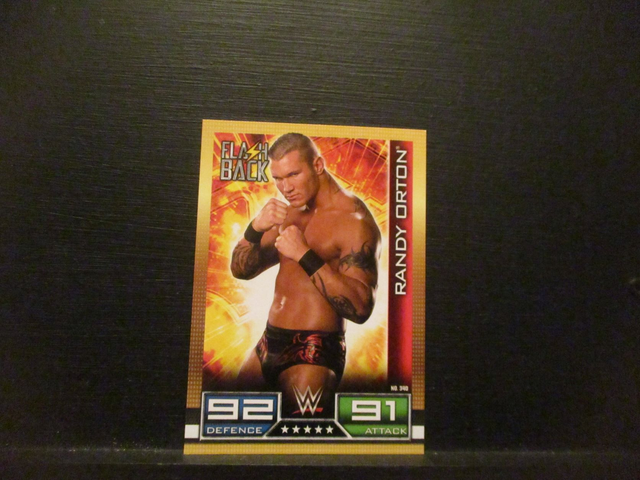 Randy Orton - Flash Back Slam Attax 10th Edition Original Trading Card #340