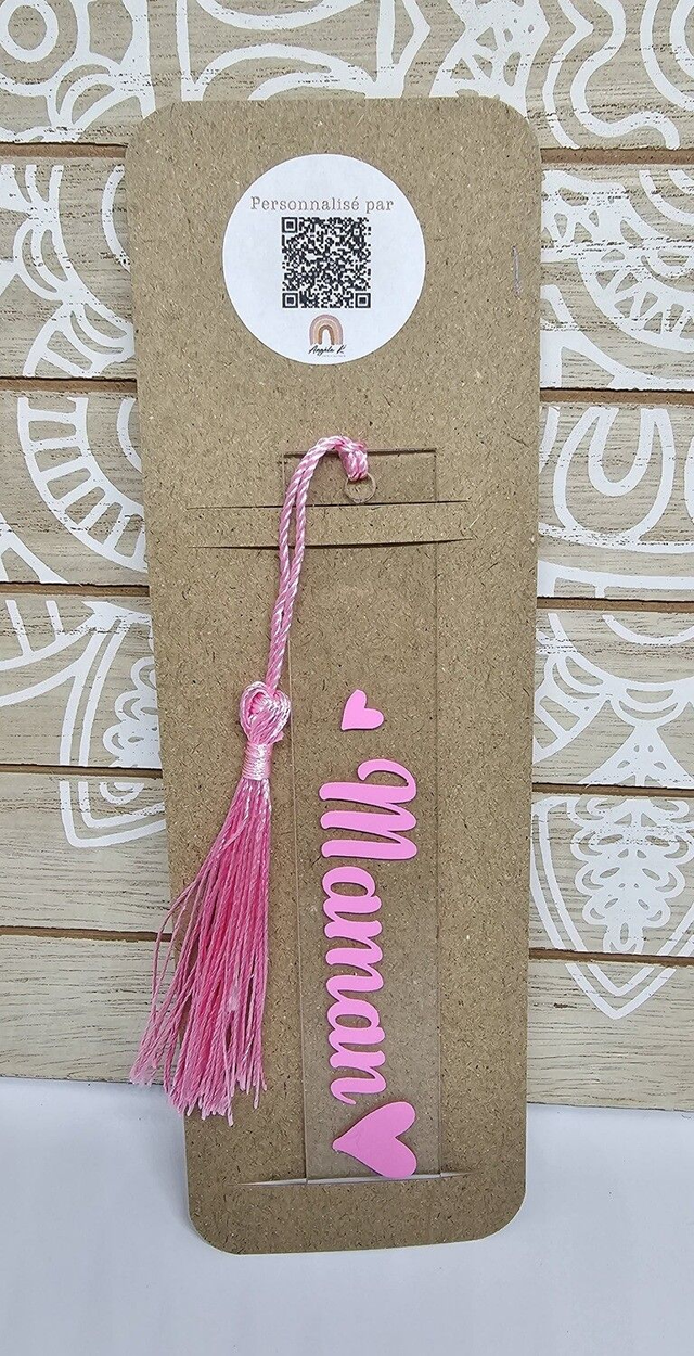 Marque page en plexiglass personnalisé avec prénom