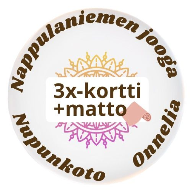 3x tutustumiskortti + matto