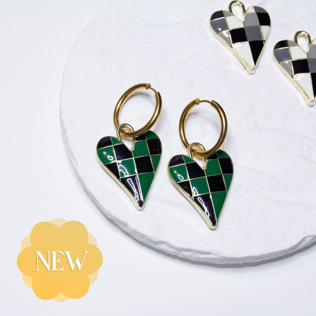 Twin Hearts (zelena, siva)