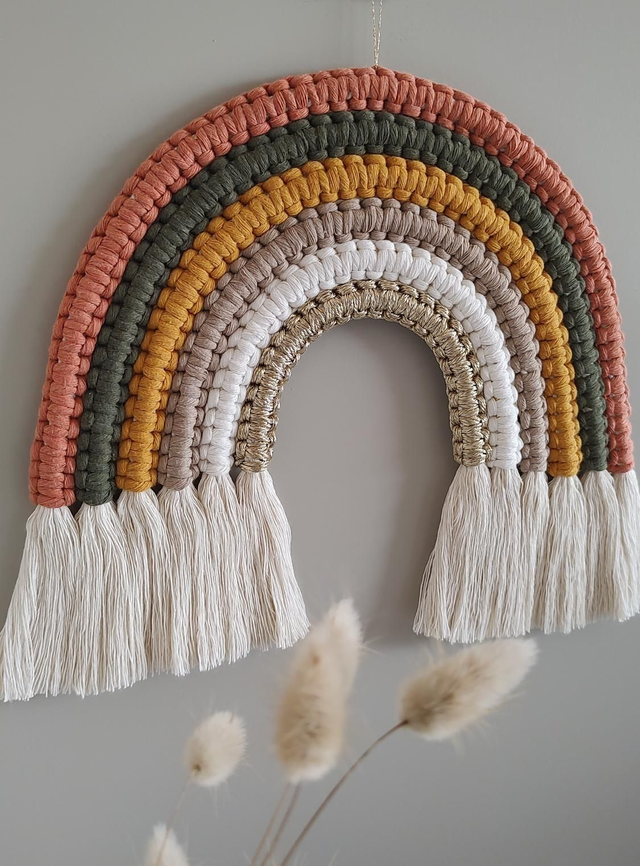 Arc-en-ciel macramé - Déco murale bohème - SAFARI