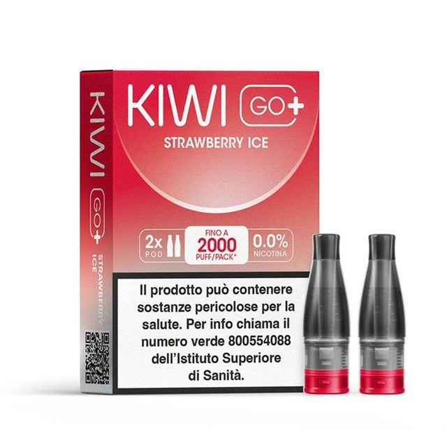 KIWI GO+ Pod Strawberry Ice 2000puff 2Pz 0mg/ml EAN3858895302146