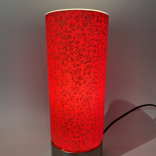 Lampe rouge et dorée