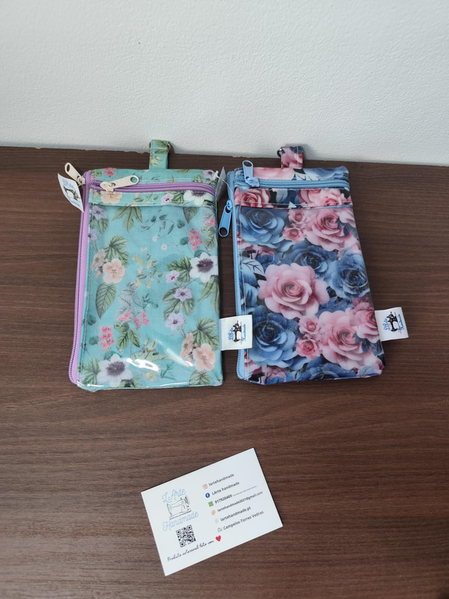 Bolsa dupla plastificada para telemóvel 