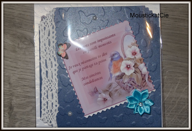Carte Condoléance " le chant de l'oiseau " 