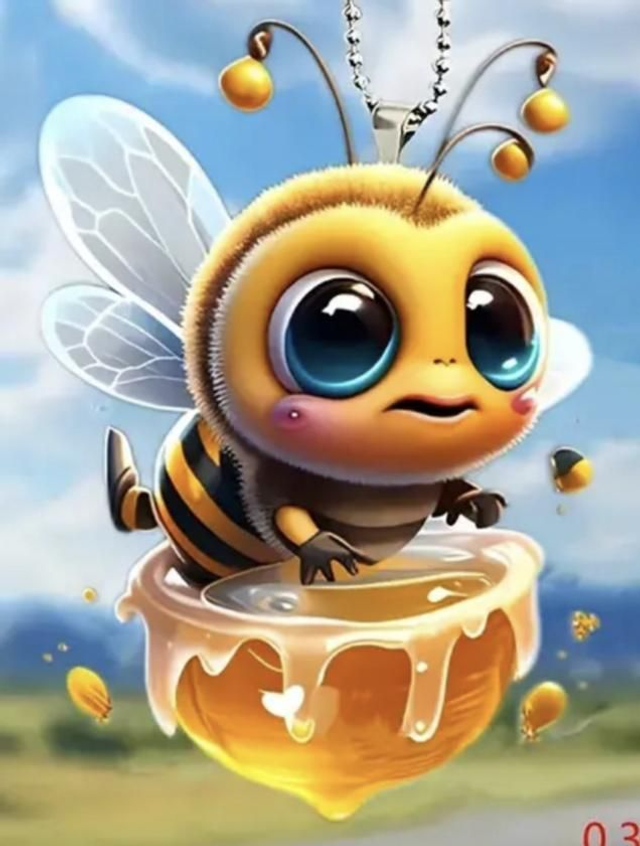 Anhänger "Biene mit Honig"