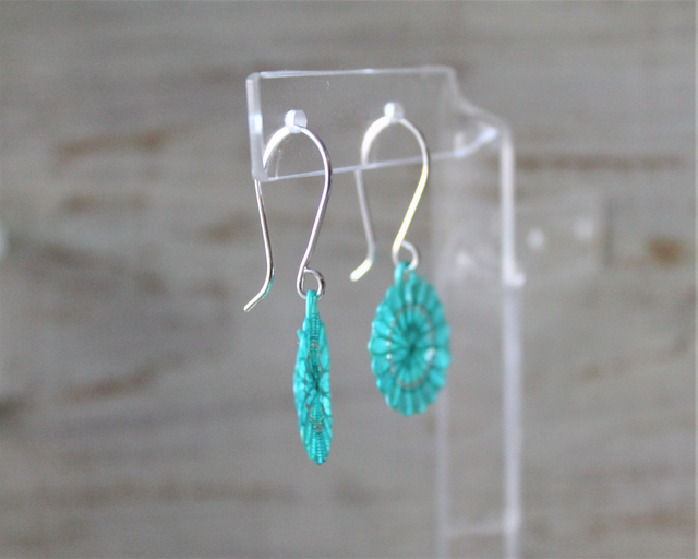 Boucles d'oreilles tissées en crin de cheval