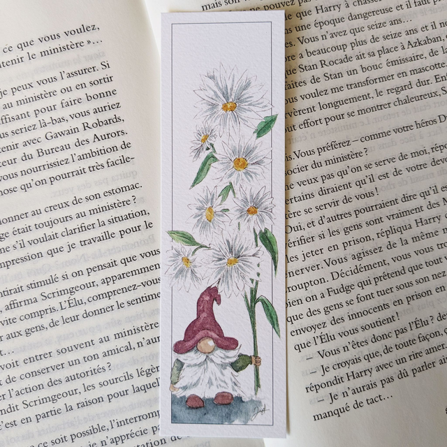 Marque-page - Brocéliande - Marguerites