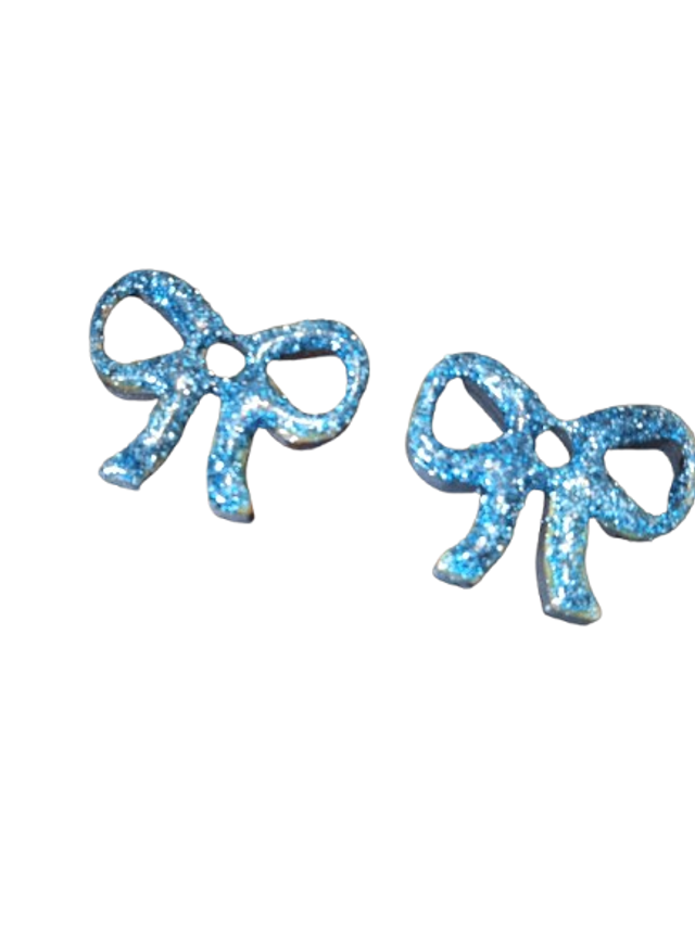 Bleu Étoilé – Pampille en Bois &amp; Résine Bicolore