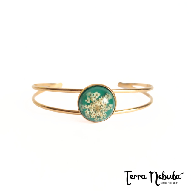 Bracelet fleuri Sublime (vert) | BR15 | Ombelles