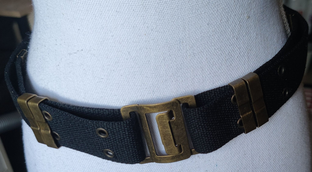 Ceinture tissus réglable noir 100 cm homme 