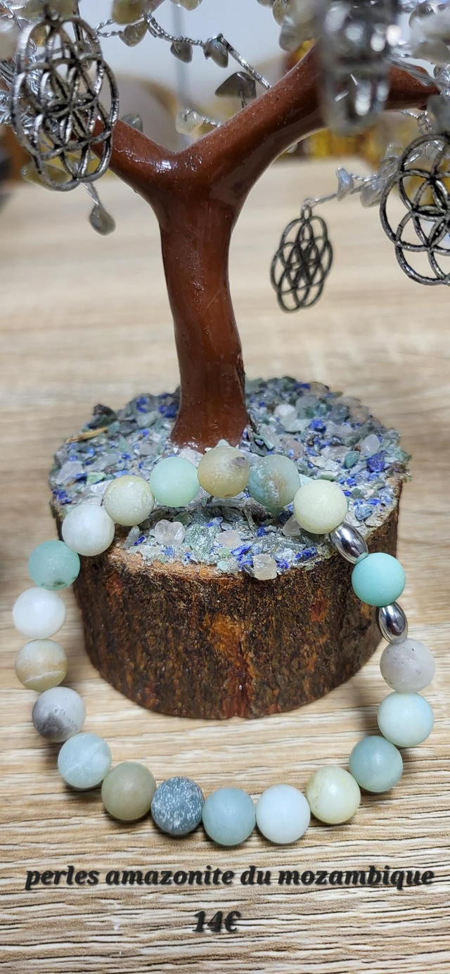 Bracelet en amazonite du mozambique