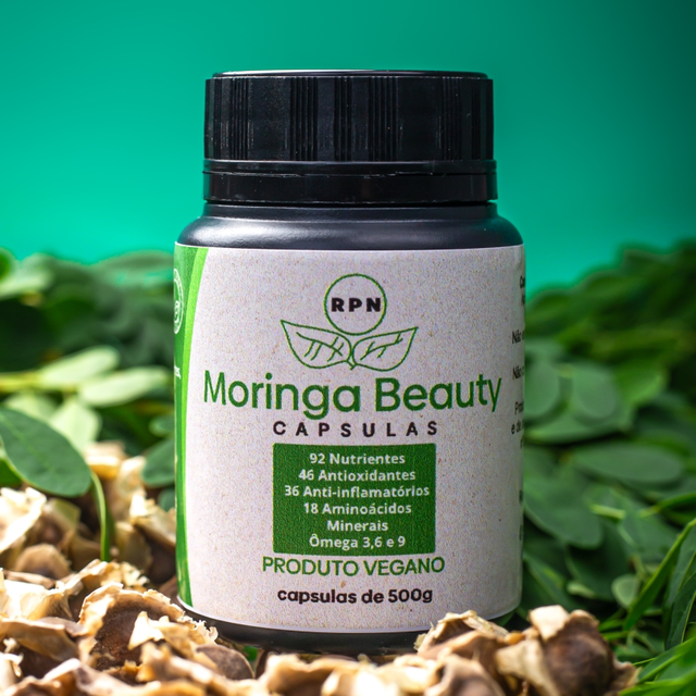 Moringa Beauty em Cápsulas – 100% Natural | 500 mg cada cápsula