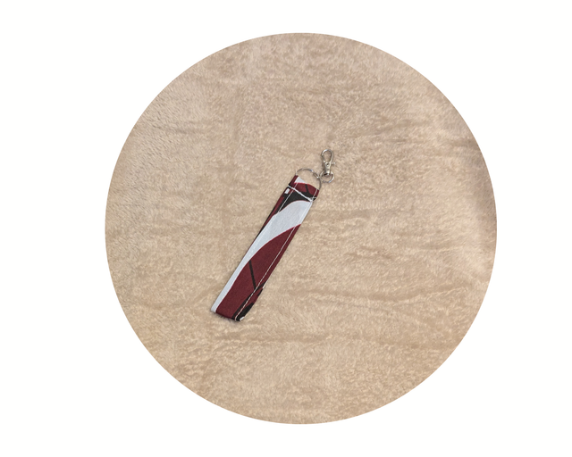 Porte-clés wax rouge et noir