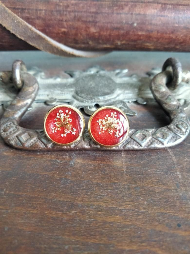 Boucles d'oreilles puces forme ronde couleur or en acier inoxydable 