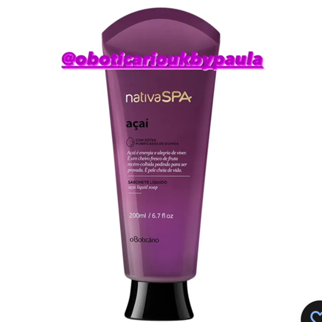 Nativa Spa Sabonete Líquido Açaí 200ml