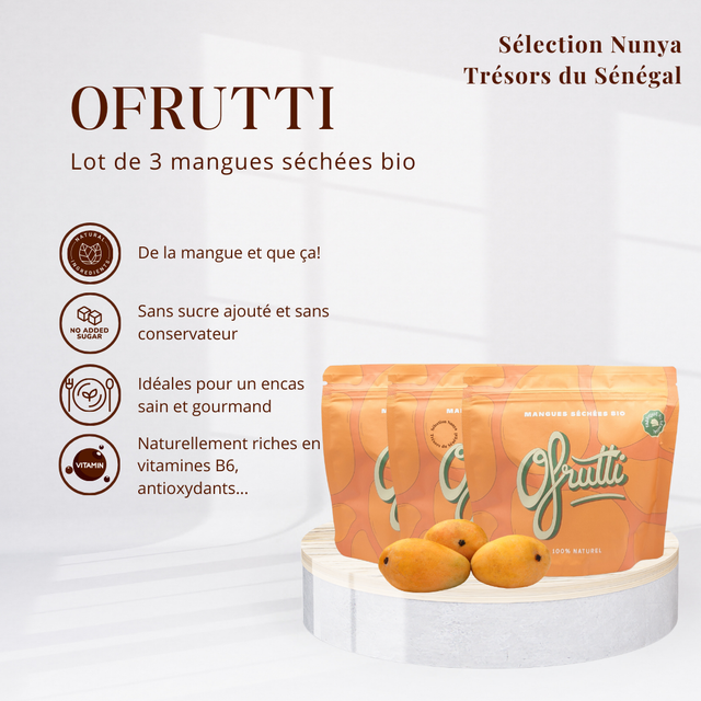 Lot de 3 mangues séchées bio