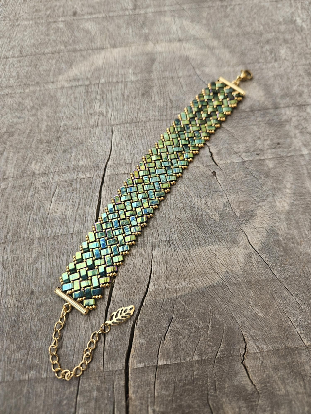 Bracelet Tila vert brillant 