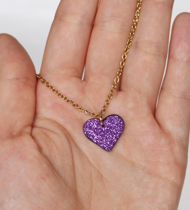 Pendentif Cara • couleurs pailletées