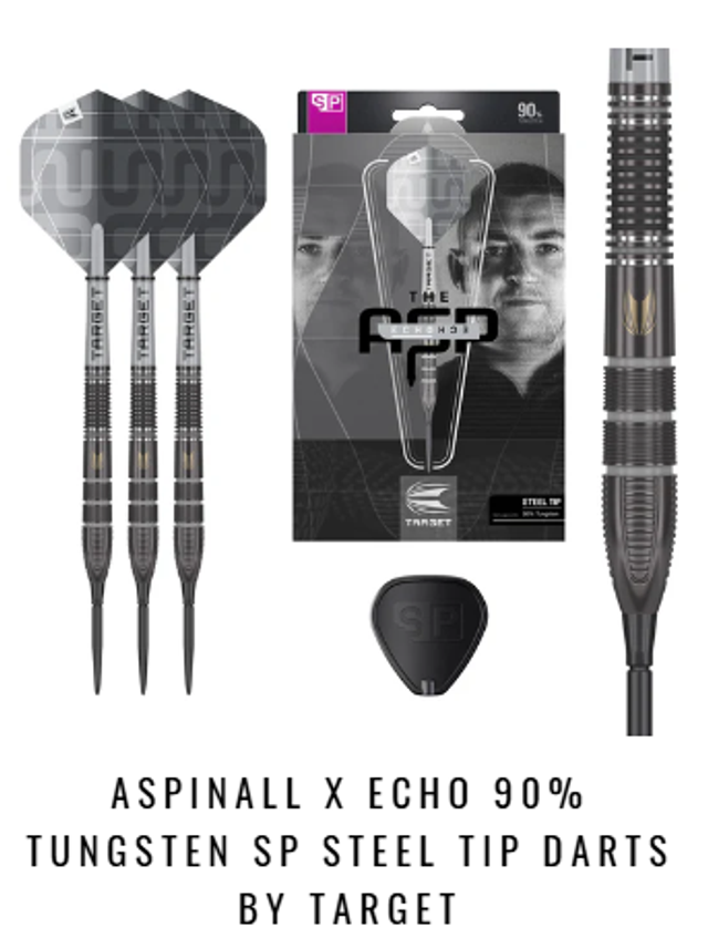 Aspinall x Echo 90% Tungsten SP Steel Tip Darts by Target