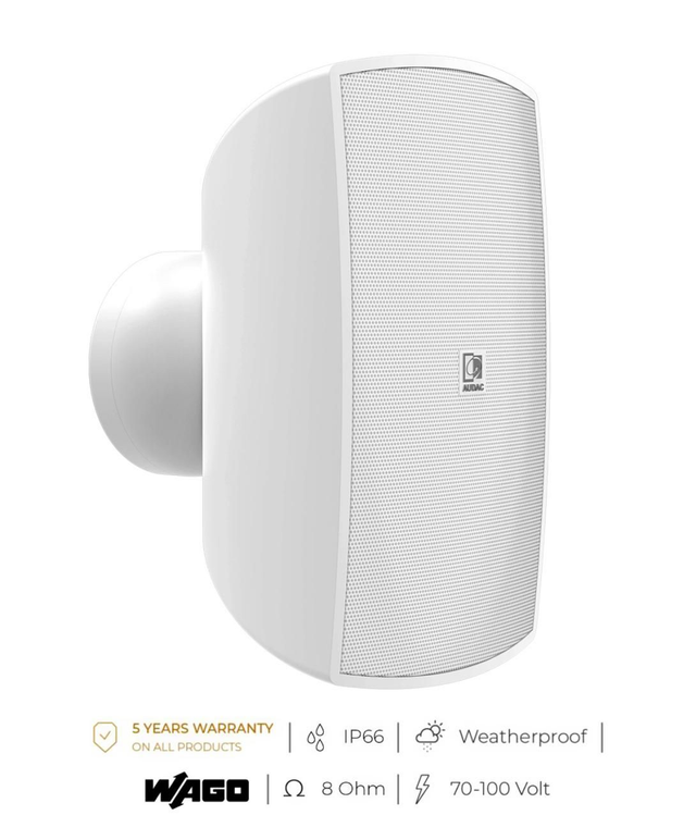 AUDAC HP mural 6" 2voies 8ohm/100V IP66 - Blanc (Paire)