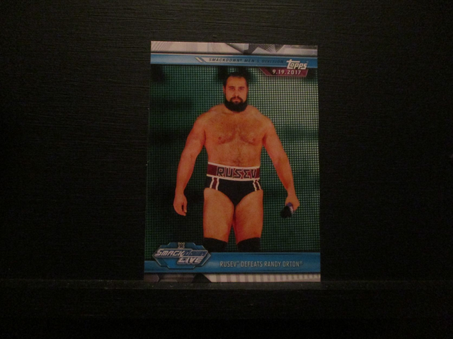 Rusev Defeats Randy Orton - Champions Original Trading Card #57