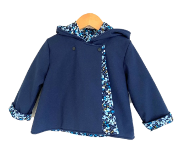 Manteau cape bleu
