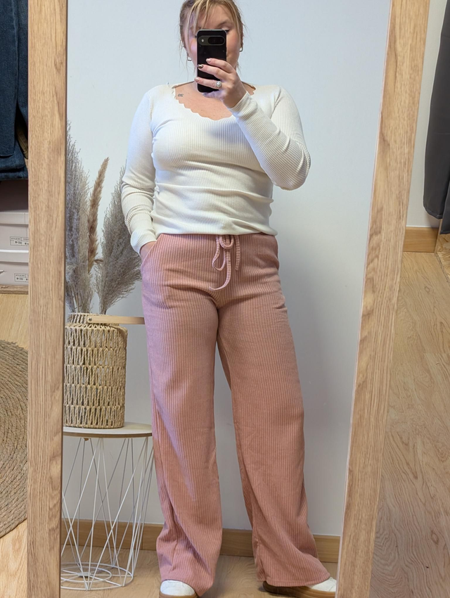 Pantalon velours Aron rose TU 36/42