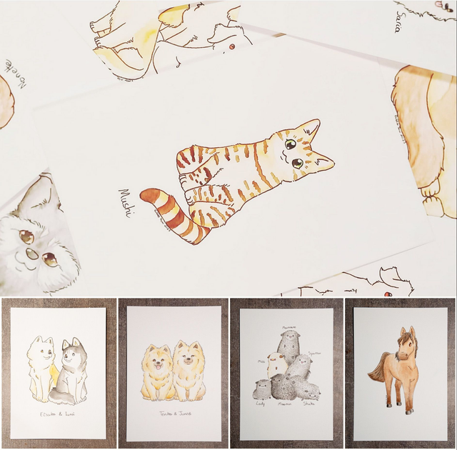 Aquarelle personnalisée