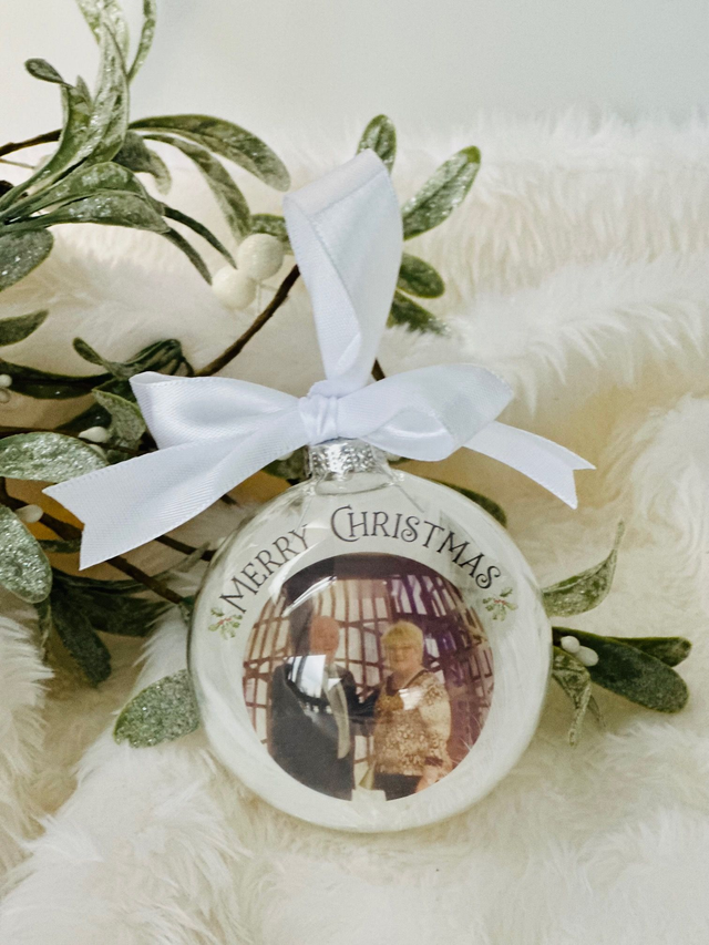 Personalised Photo Glass bauble  
