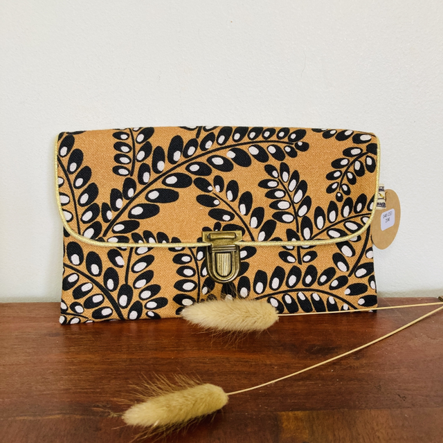 Portefeuille ceinture moutarde