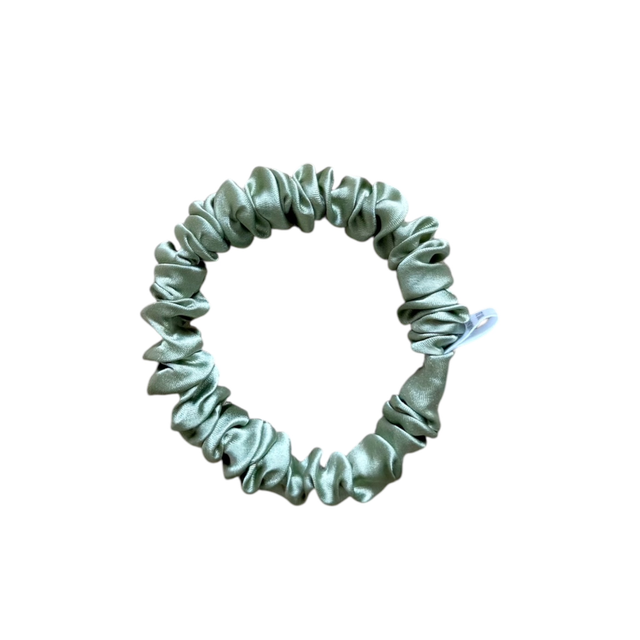 Chouchou en soie - Taille Skinny - Vert sauge