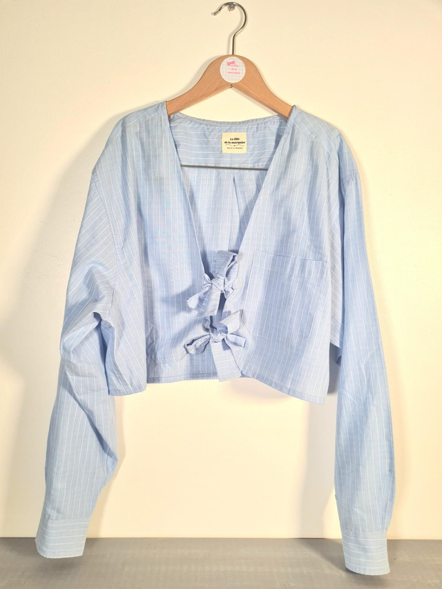 Blouse en tissus upcyclés